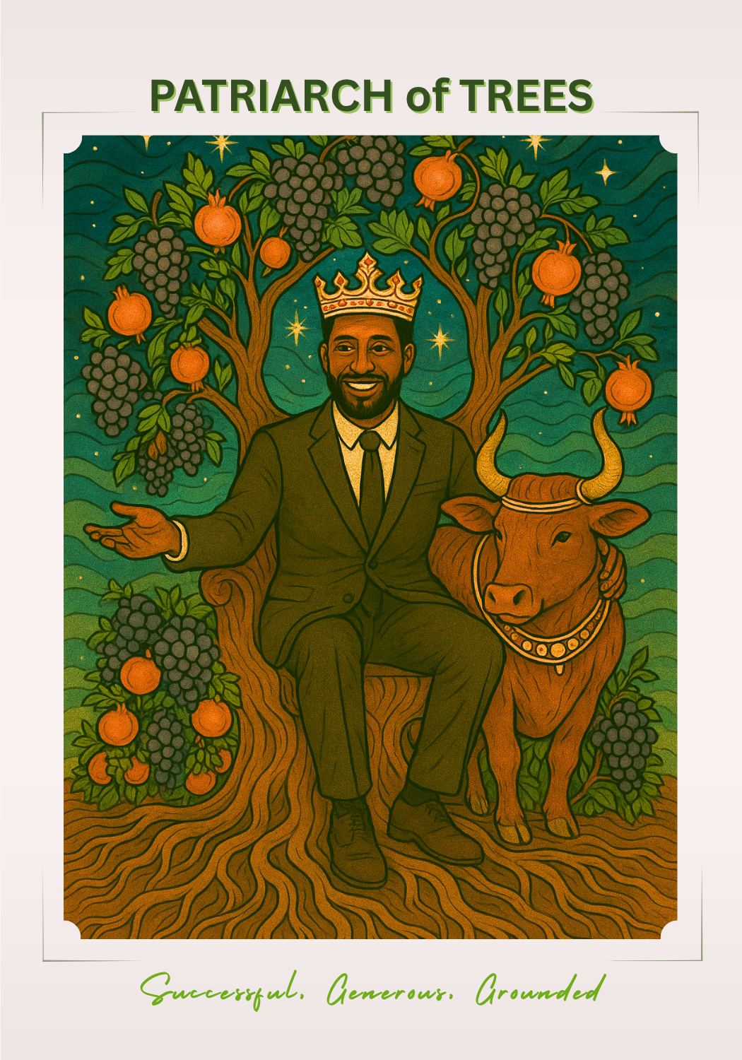 Queen of Flames — The Jewish Tarot Minor Arcana, Suit of Flames (Atzilut · Fire).