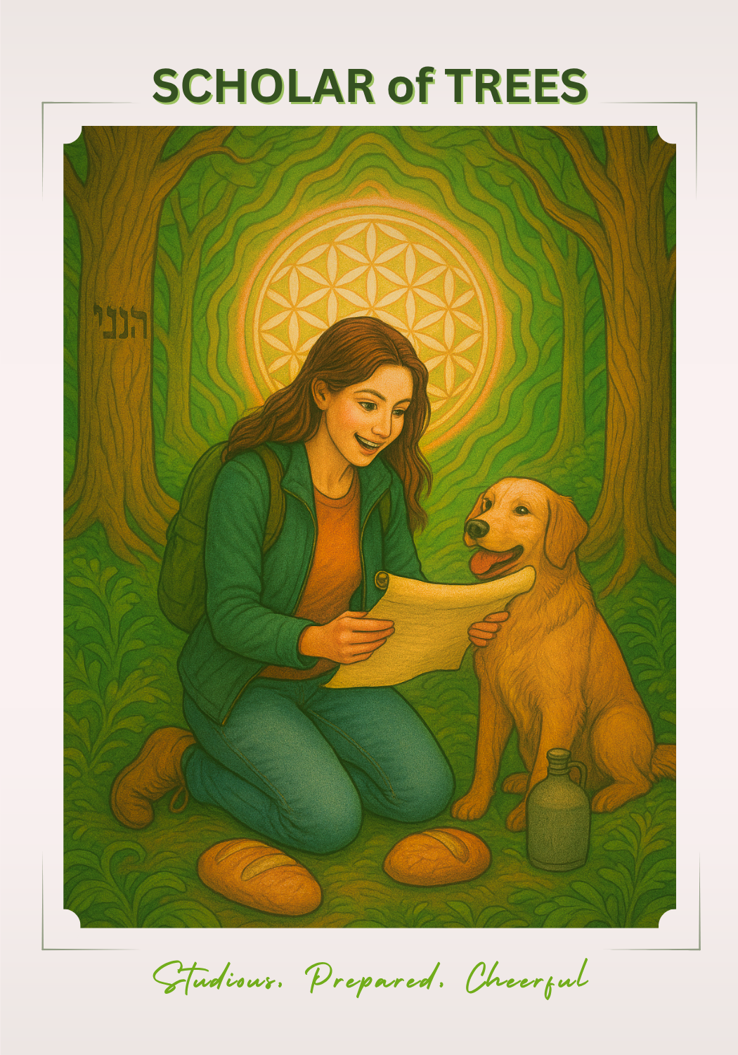Scholar of Flames — The Jewish Tarot Minor Arcana, Suit of Flames.